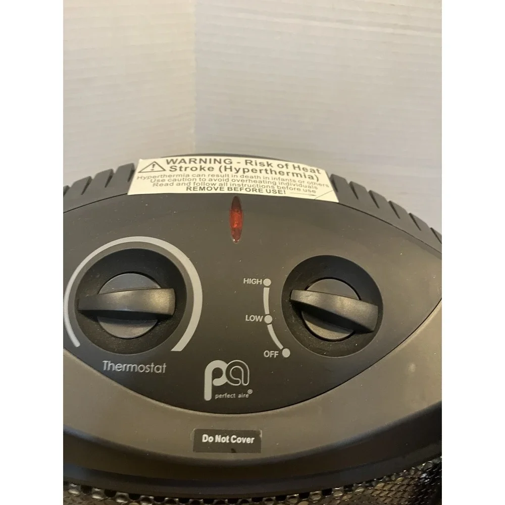 Perfect Aire 1500Watt Black Electric Tower Radiant Med/ Lrg Room Space Heater NE